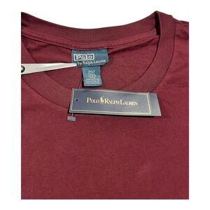 NWT Ralph‎ Lauren Big & Tall Men's 3LT Burgundy Long Sleeve T-Shirt Pocket